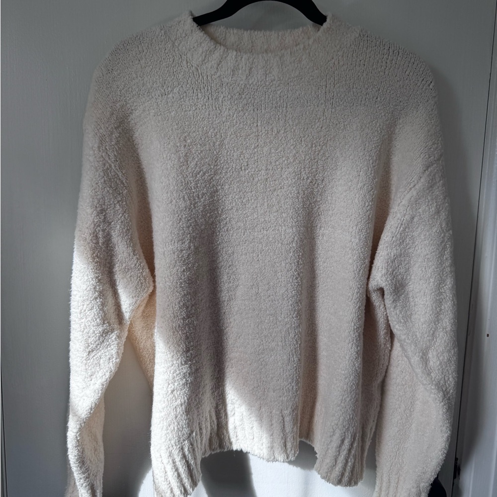 Zara Cream Textured Pullover